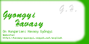 gyongyi havasy business card